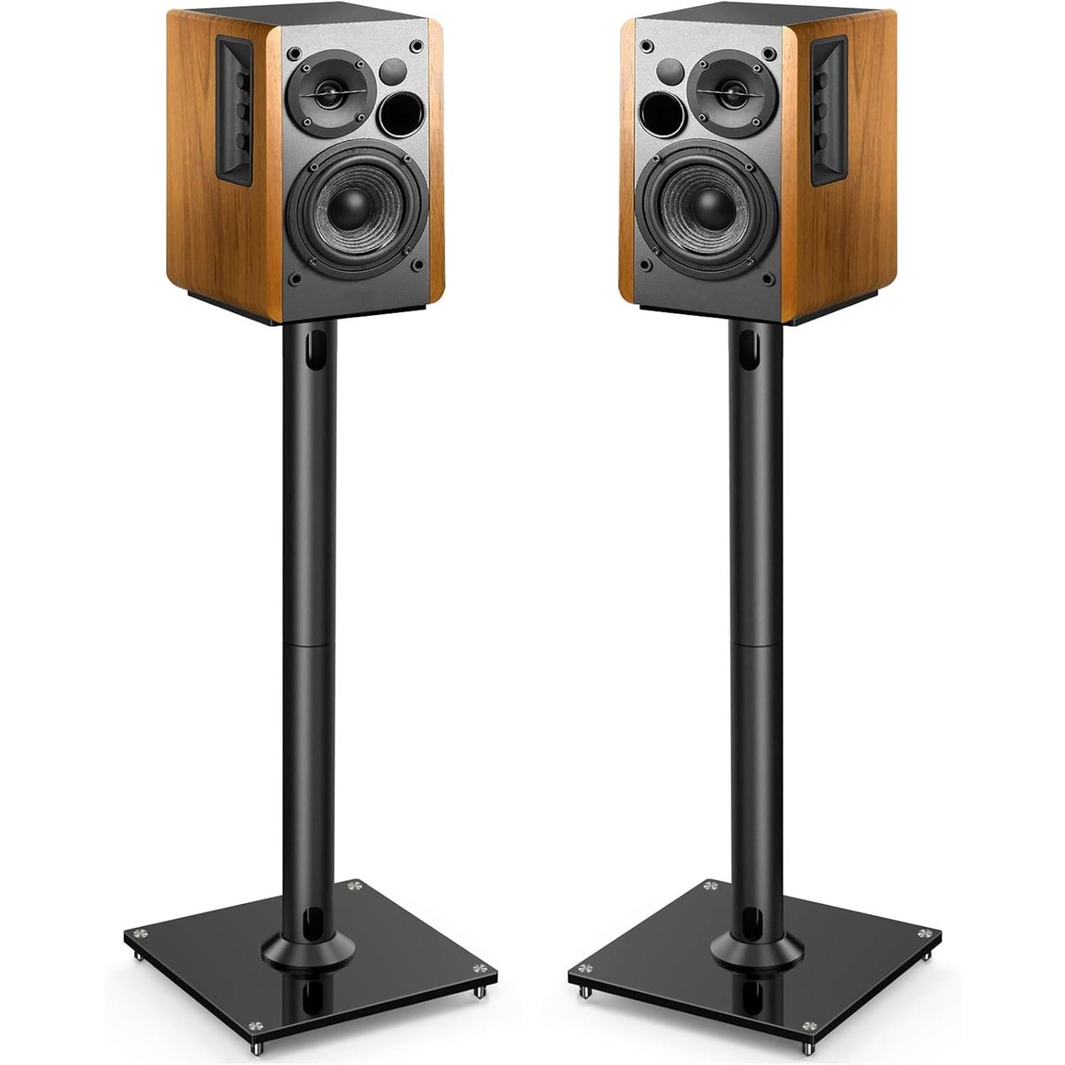 TEMU 28 Inch Universal Floor Pair, Heavy Duty Bookshelf Speaker 22lbs Stable Surround Sound Speaker Support Stand
