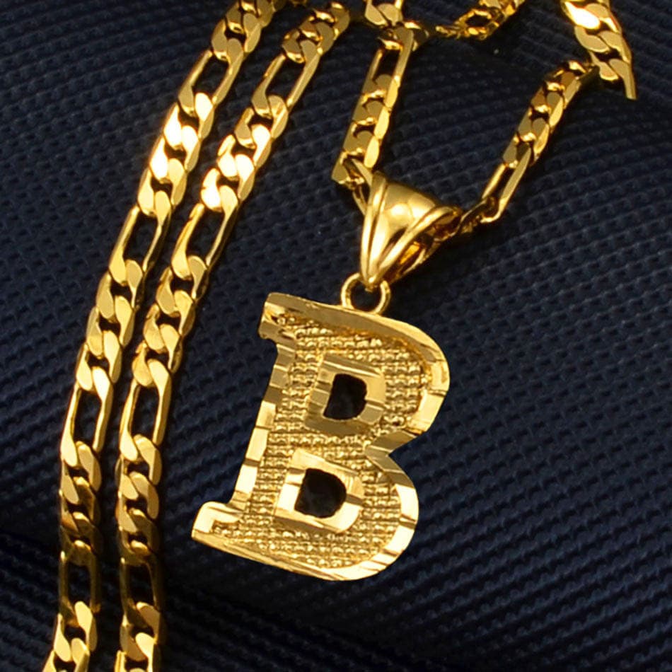 TEMU 1pc Fashion Exaggerated Necklace Men's Hip Hop Punk Style Cuban Initials Pendant Couple Necklace Necklace