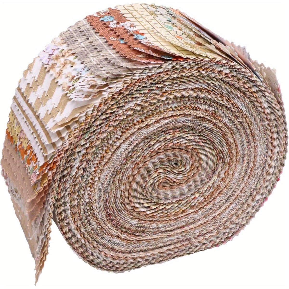 TEMU 42 Jelly Roll Fabric 2.52" X 19.7" | New Toothed Printed Long Cloth Strips - Fabrics For Sewing - Pre-sewn Quilts - Suitable For Sewing Holiday Gifts