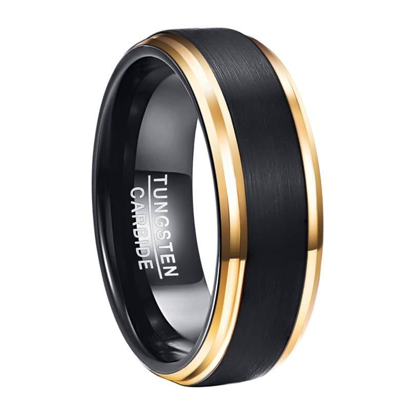 TEMU 8mm Wide Vacuum Electroplated Matte Surface Men's Ring Us Size 7-15