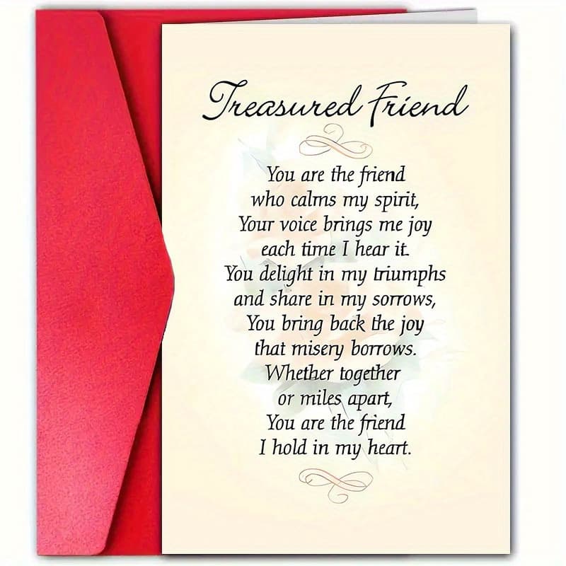 TEMU 1pc, 'you Are Friend' Birthday Card, 4.72inch X 7.09inch Cm, Greetings For Sisters, , , And Relatives, Made Of Paper Material, Includes An Envelope, Perfect For Family And Birthday Celebrations