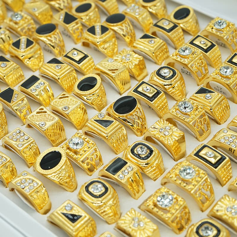 TEMU 20pcs Men's Rings Wholesale High Quality Fashion Random Sizes & Styles Couple Rings Casual Everyday & Party Wear Birthday Gifts Halloween Gifts Family Gifts Random Style