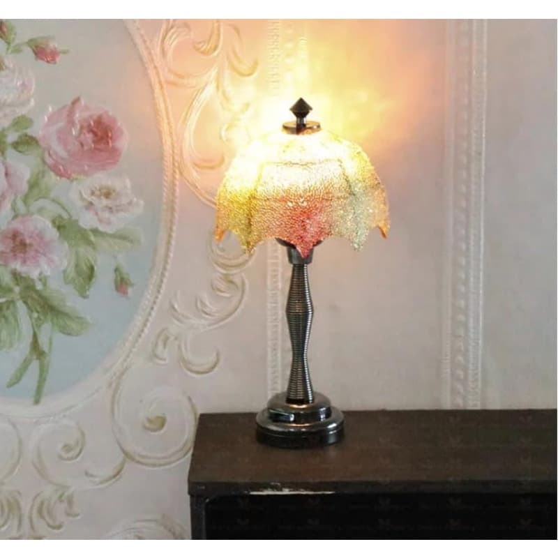 TEMU 1:12 Scale Miniature Dollhouse Lamp - Realistic Table Lamp With Battery- Led, Bedside Light Suitable For Dollhouse, Model Room, Diorama - Compatible With Dolls & Miniature Scenes
