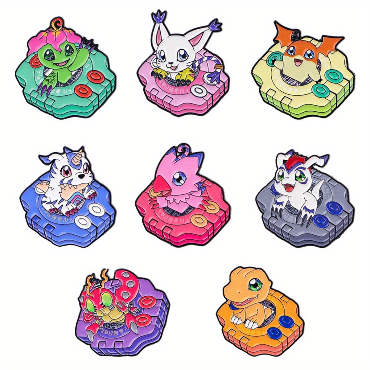 TEMU 8pcs Cute Anime Accessories Lapel Pins Cartoon Enamel Pin For Backpacks Briefcase Badges Badges On Backpack Gift Brooch For Clothes