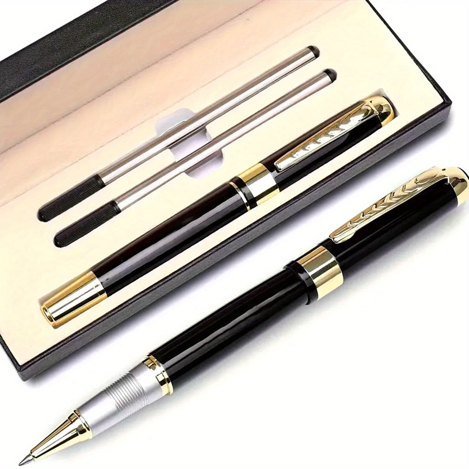 TEMU Custom Ballpoint Pen Set | Effortless Writing With Matte Surface | Ideal For Students, Educators & Professionals | Neutral Ink | Perfect Gift For , Halloween, Christmas, And Thanksgiving