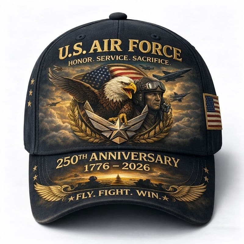 TEMU Vintage Eagle Pilot Flag Graphic Baseball Patriotic Anniversary Print Curved Brim Sun Hat Retro Outdoor Casual Adjustable Style Gift For Men And Women