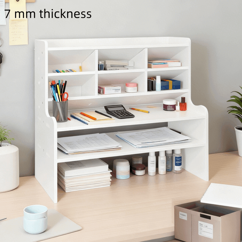 TEMU Desktop Organizer, Requires Manual Assembly, Multi-functional Desktop Organizer, Independent Space-saving Design, Suitable For Bedrooms, Living Rooms, Offices, A Great Gift For Relatives