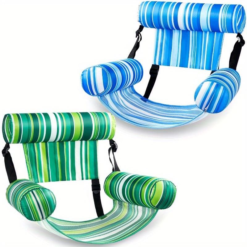 TEMU Inflatable Pool Floats Adult, 2 Packs Floating Lounge Chairs, Blow Up Pool Noodles For Adult Heavy Duty, Floating Chair For Party Beach Lake Fun, Suitable For Party Games & Activities