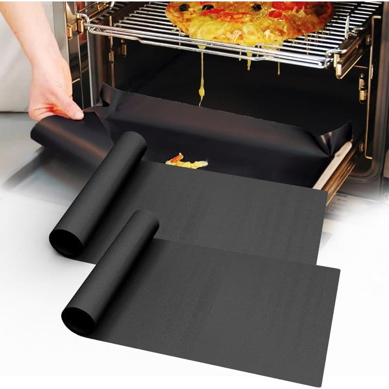TEMU 4pcs Reusable Non Stick Gas Stove Protective Pad, Washable Oven Liner, Uncharged Kitchen Gas Stove Cover, Paper Material, Suitable For Ovens, Barbecue Grills, Air Fryers, And Spit Drivers