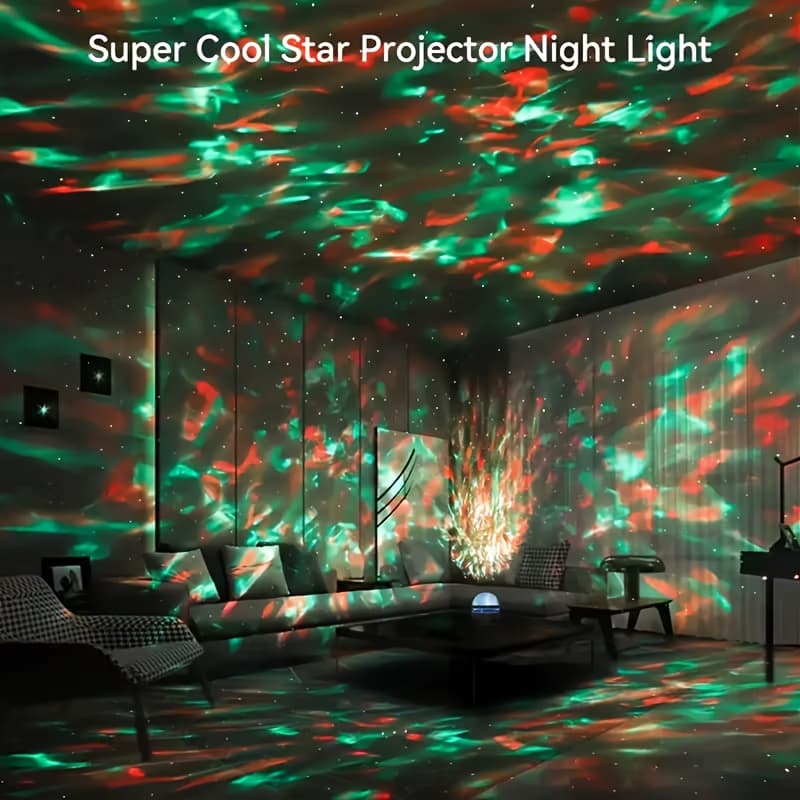 TEMU Wave Light | Powered, Remote Control, 7-color Changing, Battery Not Included, Suitable For Room, Party, Sleep , Bedroom, Living Room, Study, Office Desk Decoration, Christmas Gift