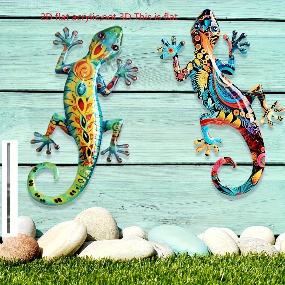 TEMU 2d Flat - 2dflat Printing, 2pcs Acrylic Wall Turtle Hanging Ornament, Handmade Pattern - Perfect Decoration For Home, Yard, Porch And Garden, Wall Decoration! Ideal Housewarming Gift For