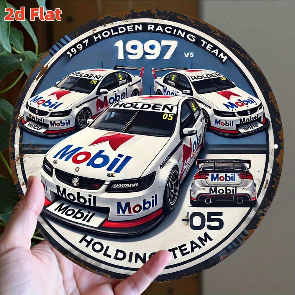 TEMU 2d Flat - 1pc 2d Flat Posters 2d Flat '1997 ' 1 - Durable Wall Art Sign, 7.8x7.8 Inches, Suitable For Garage, Bar, Café, Home Decor, Racing-themed Birthday And Holiday Gifts