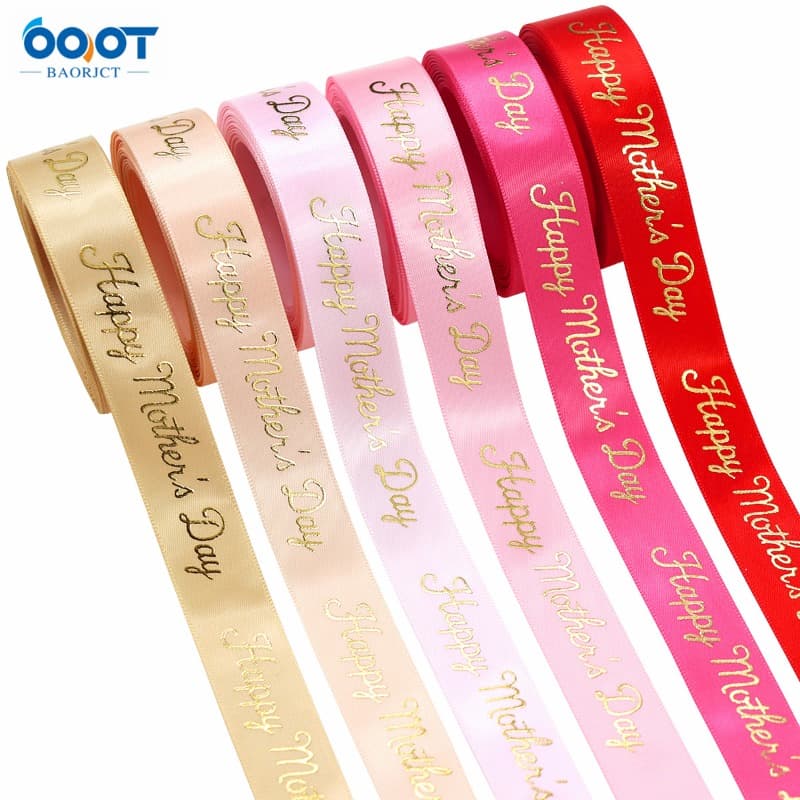 TEMU Golden-embossed Satin Ribbon Suitable For Gift Wrapping, Ribbon Flower Ties For Birthdays, Showers & Party Decorations - Elegant Craft Ribbon For Gift Wrapping Supplies, Party Decoration Ribbon