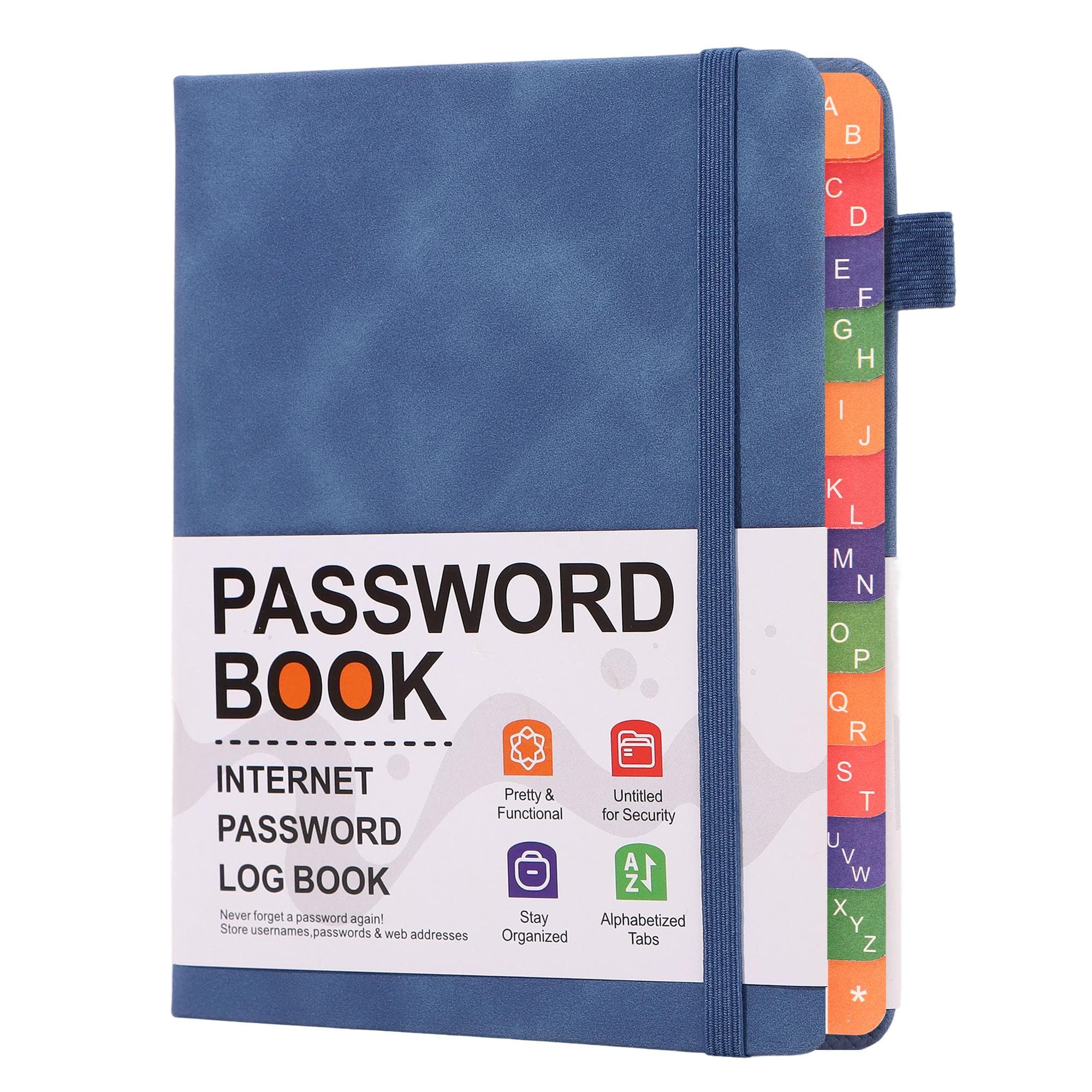 TEMU Letter-labeled Password Book | Elderly-friendly Hardcover Organizer For Internet And Website Addresses, Includes Bookmark And Thick Paper, A6 Size