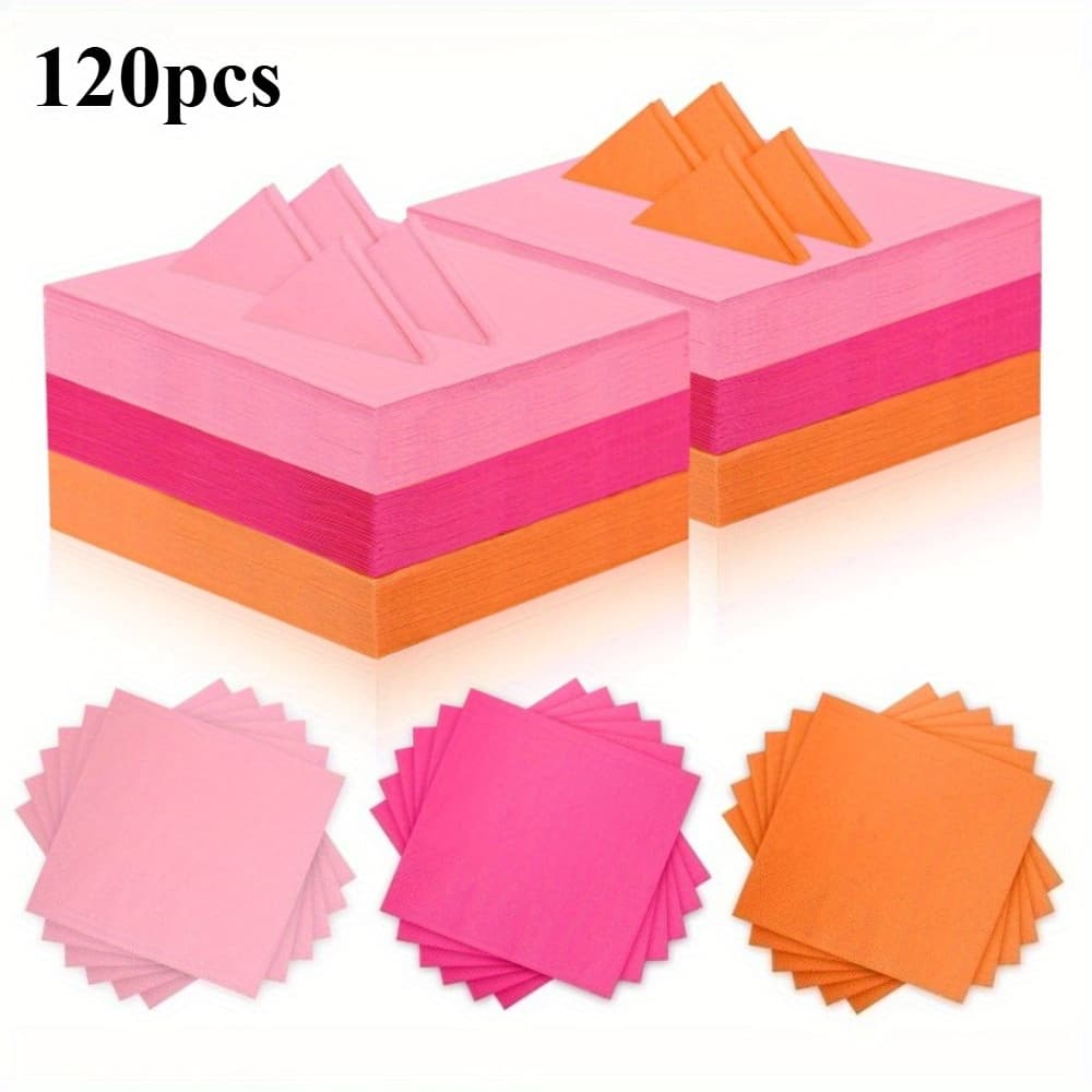 TEMU Paper Napkins Multi Color Dinner Napkins Orange Guest Napkins Disposable Dinner Napkins For Tequila Baby Shower Birthday