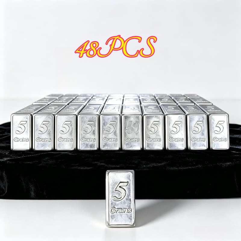 TEMU 48 Silver Bars - Miniature Silver Bars (2024 Usa) - - For A Friend