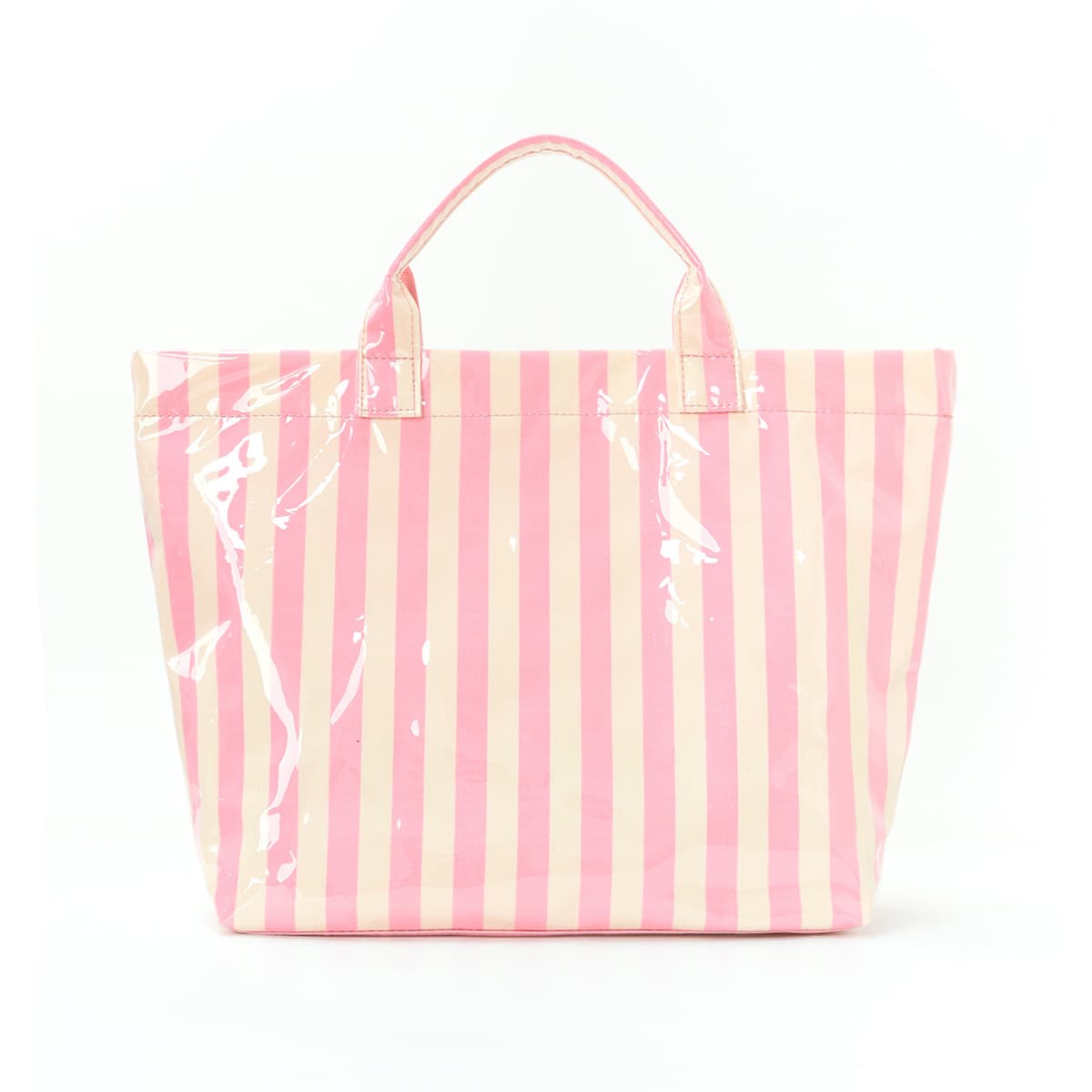 TEMU Large Capacity Striped Tote - Lightweight Handbag Featuring Vertical And | Versatile Commuter Travel Bag, Ideal For Shopping, Trendy Casual Handbag And Shoulder Bag With Zipper Closure