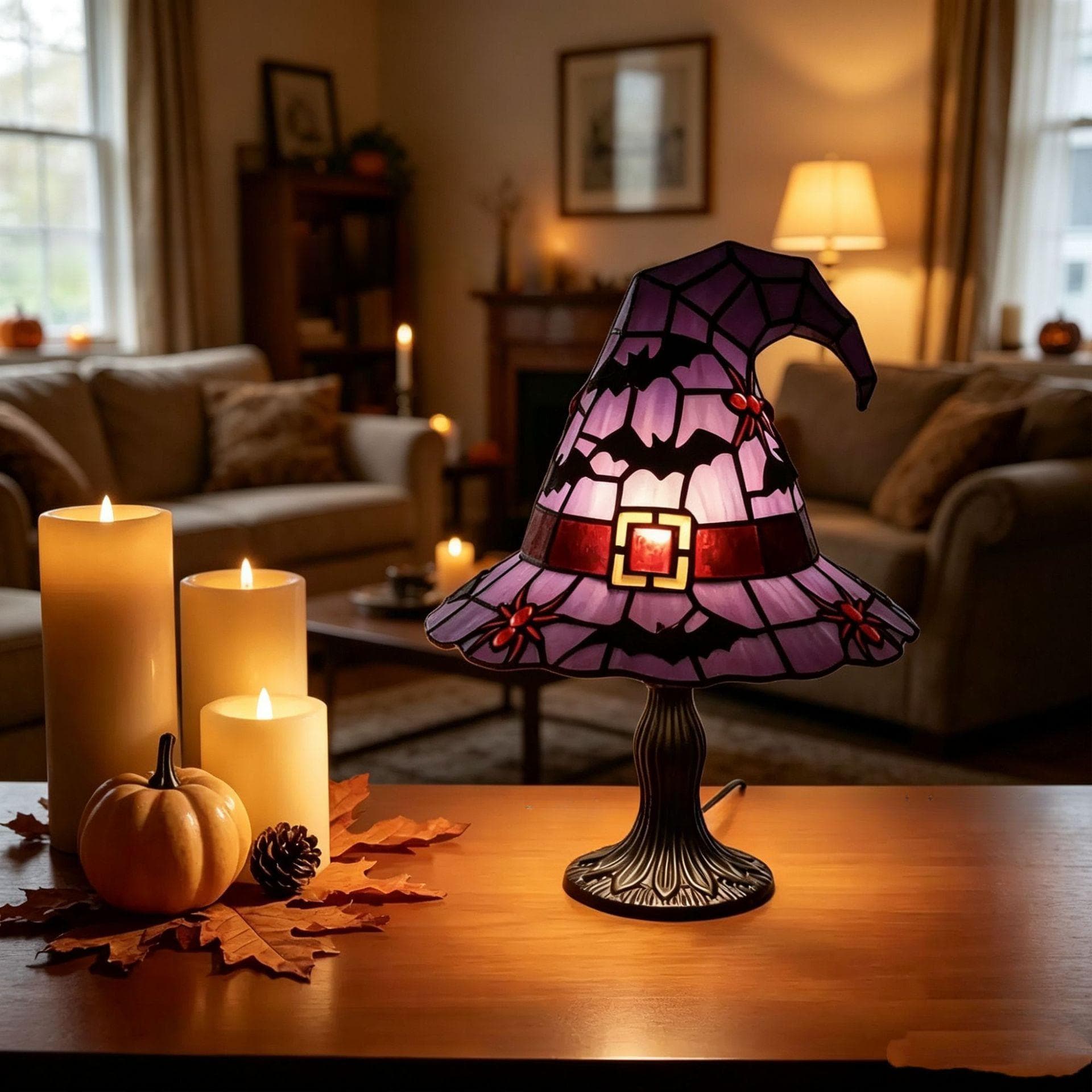 TEMU Witch Hat Table Lamp Ornament Weird Witch Hat Tabletop Statue Ornament - , Decoration. Halloween Desktop Decoration Gift