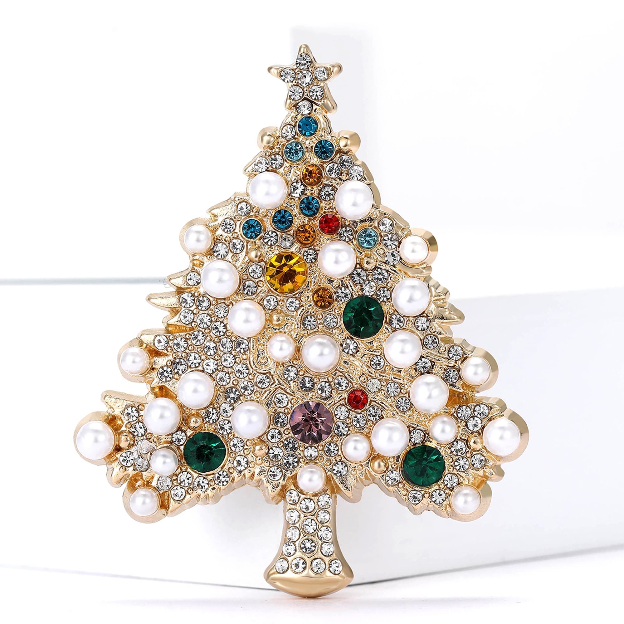 TEMU Trendy Christmas Tree Brooches For Women Unisex Christmas Day Plant Pins Badges Holiday Party Gifts Jewellery Accessories