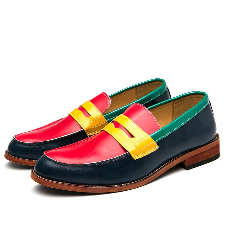 TEMU Men's Dress Penny Loafers Business Casual Slip-on Loafer Shoe Multicolor For Office Daily Walking Driving Shoes
