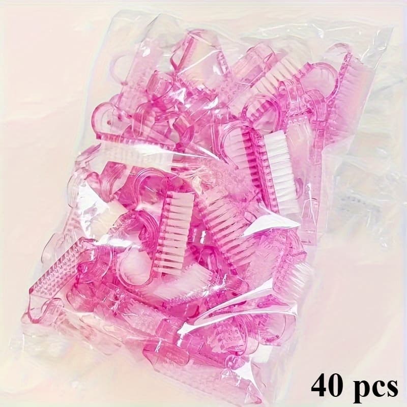 TEMU 40-pack Mini Cow Horn Nail Brushes, Dust Remover, Nail Care Tools, Unfragranced, Beauty & Personal Care, Foot, Hand, And Nail Accessories