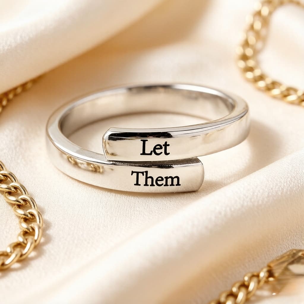 TEMU Inspirational Ring, Stainless Steel Ring With Adjustable Opening, Suitable As A Gift For And Couples