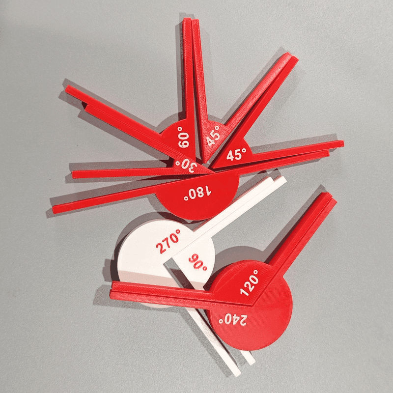 TEMU 1set/9pcs Teaching Tools Suit /45/120/180/240/270 Mathematical Angle Display Supplies Angle Tools Geometric Angle Teaching Aids Learning Tools Angle Tools