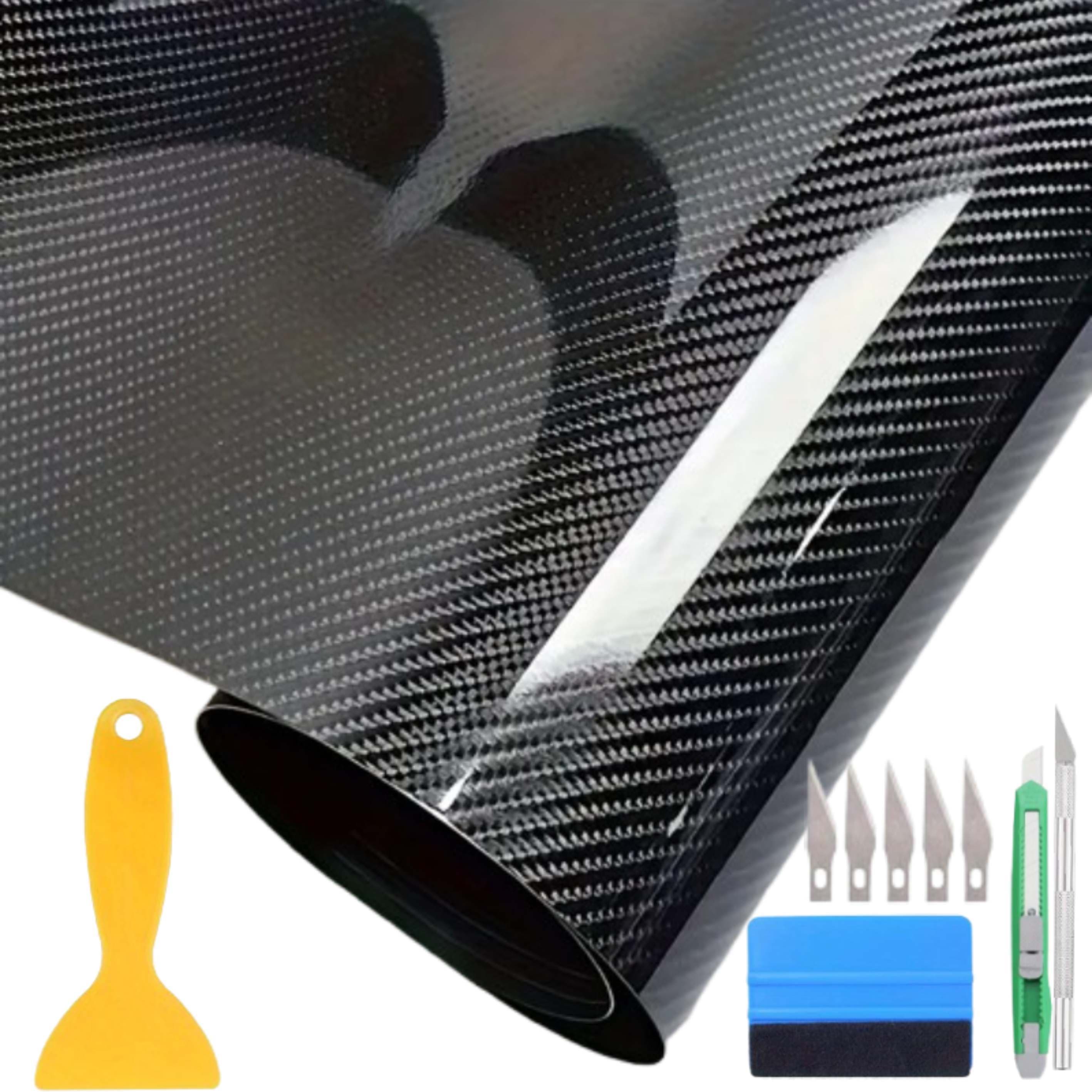 TEMU This Is A 6d Fiber Vinyl Wrap Designed For Packaging, Featuring Technology. Suitable For Car And Motorcycle Interior And Exterior Decoration And Comes With A Full 4pcs Installation Kit