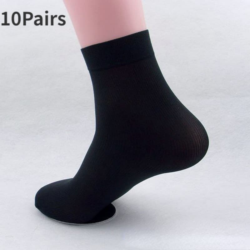 TEMU 10-pair Spring/summer Breathable And Cool Men's Socks, Comfortable, Breathable, And Sweat-absorbent Ankle Socks, Thin Elastic Socks, Suitable For Daily Casual Wear