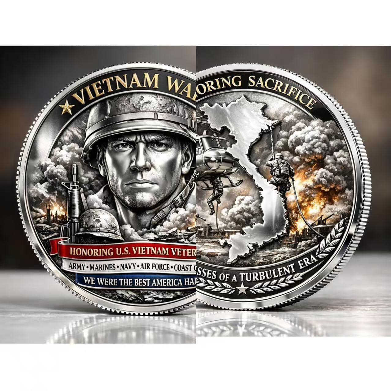 TEMU 1pc New Model Fire Aircraft Commemorative Coin