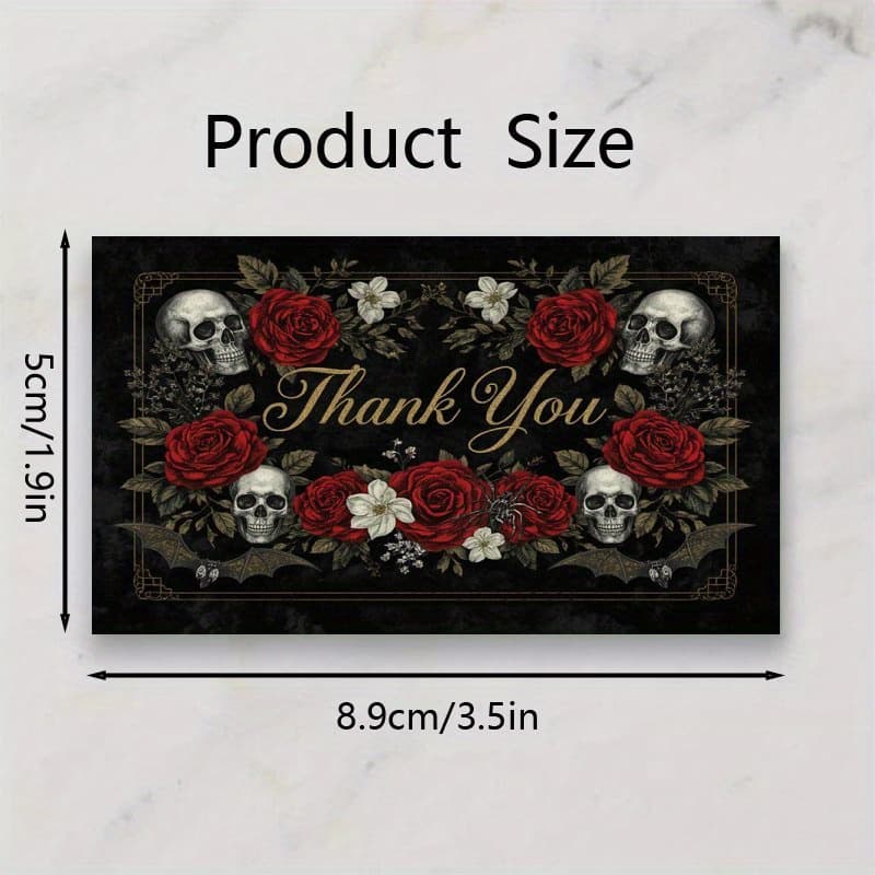 TEMU 100pcs Of Rose Themed Thank You Cards, Featuring A Colorful , Perfect For Businesses. Ideal For Adults And Teens