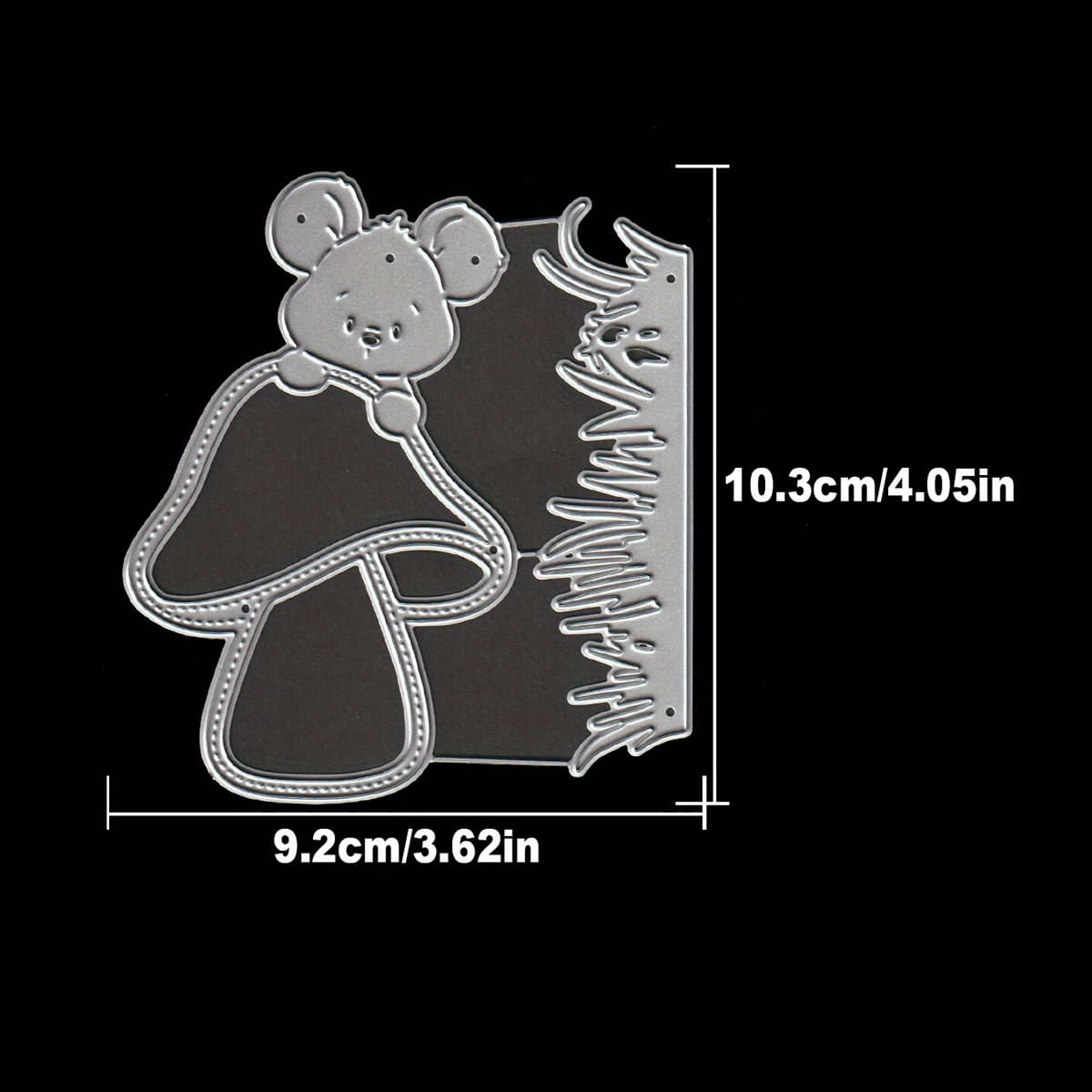 TEMU Original Lovely Mouse On Shaker Card Metal Cutting Dies Cut Die Birthday Wedding Decoration Paper Craft Mould Diy Scrapbooking & Stamping Stencils Supplies