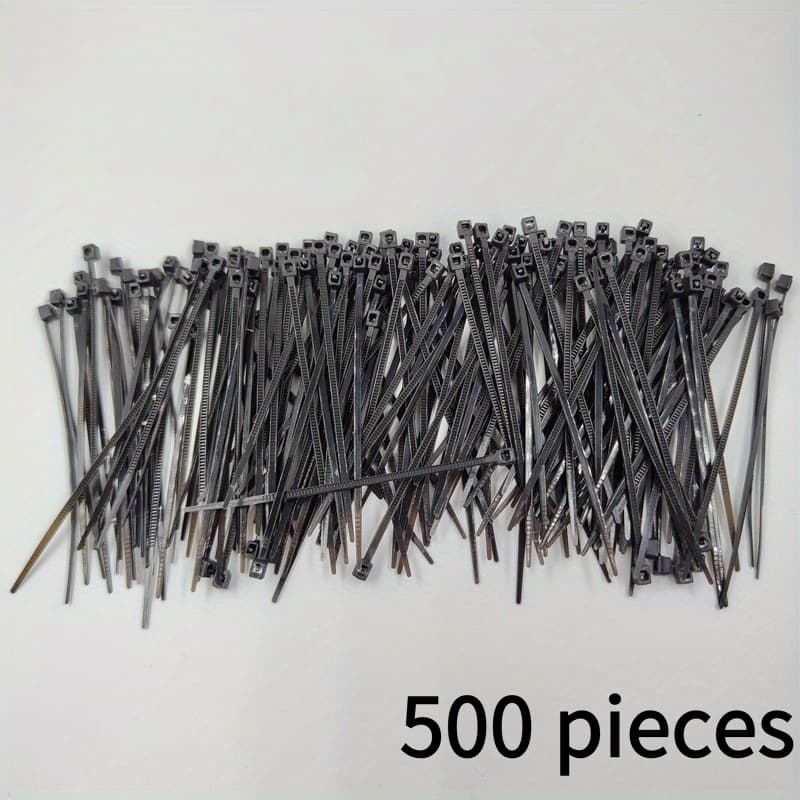 TEMU 500pcs -1pc, Mini Nylon Cable Ties, Disposable Multi-functional Fixing And Organizing Accessories, Small Cable Ties.