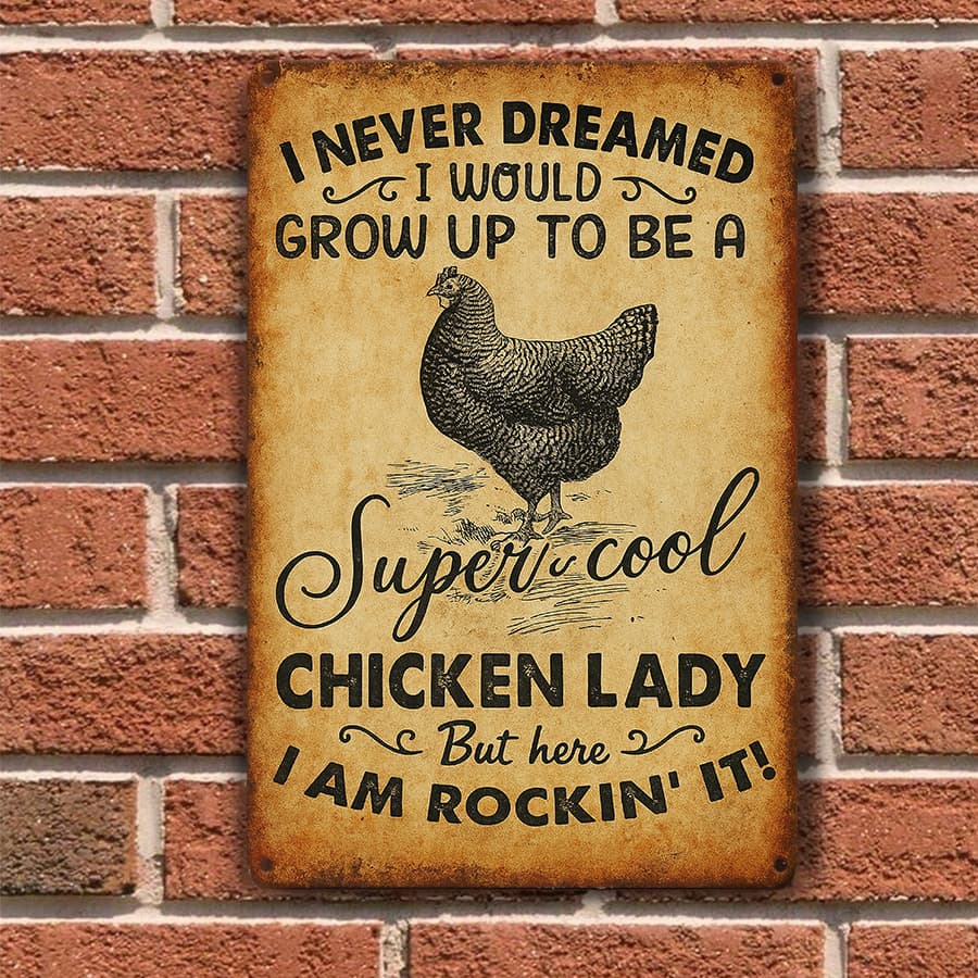 TEMU 1pc Metal Wall Art - Rustic Farmhouse Chicken Coop Sign, Vintage Poultry Barn Decor For /outdoor Use Suitable For Home, Cafe, Gym, Kitchen, Farmhouse - Rustic Chicken-themed Decoration