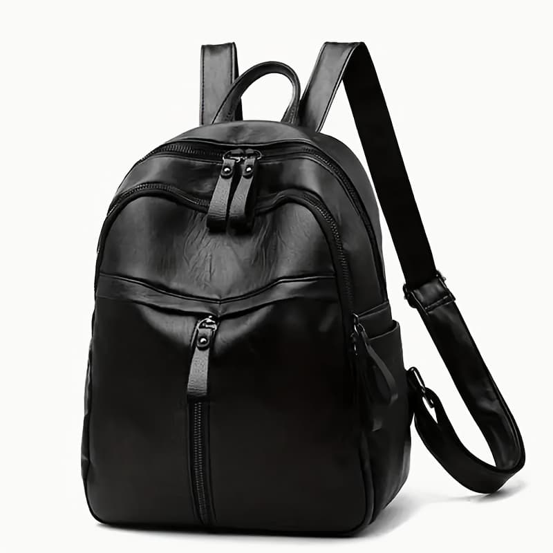 TEMU Women&;s Large Capacity Backpack - Heavy-duty Polyester Bookbag With Lock Closure, Adjustable Padded Shoulder Straps & Front Pocket, Work, Travel Backpack