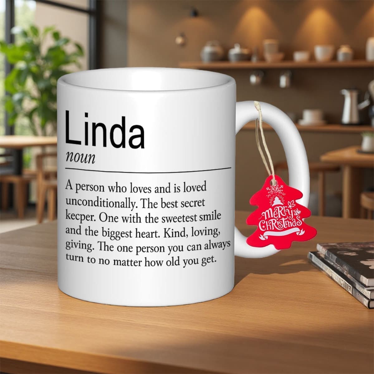 TEMU 1 Genuine Porcelain Coffee Cup | Made Of Rustic Ceramic, Shatterproof, Dishwasher Safe, Letter Print, Suitable For Home Use, Perfect For Christmas, Thanksgiving, National Day, And Other Holidays