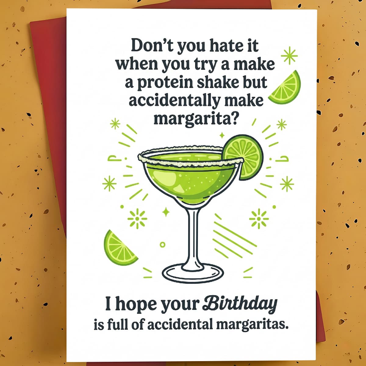 TEMU 1pcfunny Birthday Card For Margarita Lovers Perfect Gift For Who Enjoy Roostertails And Humor Birthdays With Margaritas And Good Timesenvelope + Card