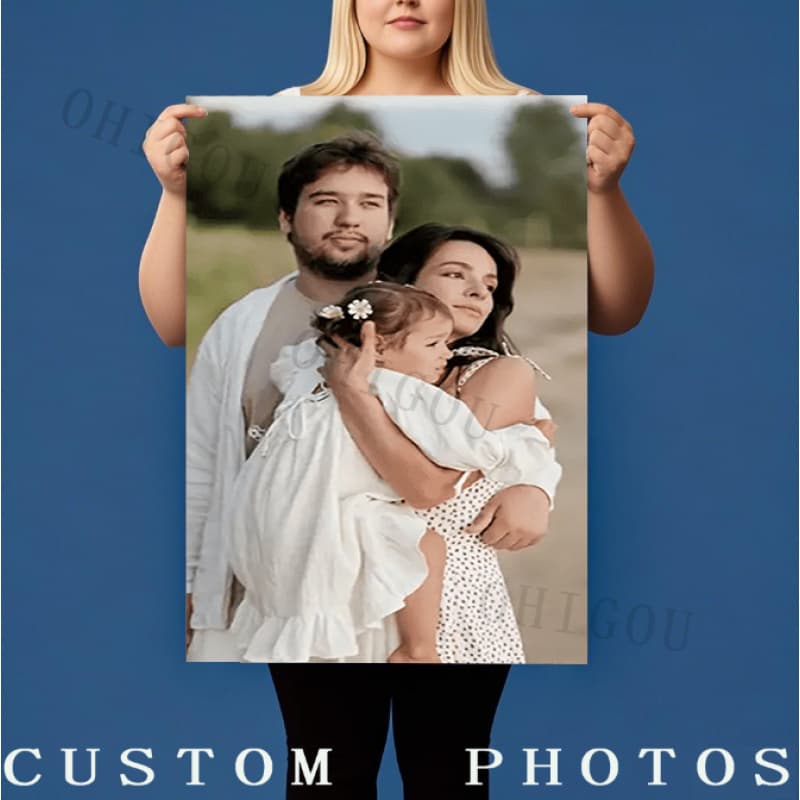 TEMU 2d Flat, 2d Flat, Wooden Frame High-quality Personalized Photo Art Custom Wooden Frame Canvas Print Wrapped Canvas For Home Decor, Ideal Gift For Couples, Suitable For Holidays Pine Wood Frame