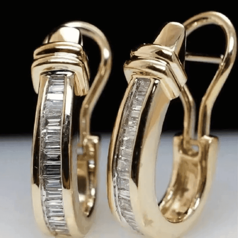 TEMU 1 Pair Women's Vintage Horseshoe Earrings - Elegant Retro Horse Shoe Suitable For Women, Wearable For Parties, Weddings, Birthdays & Daily Outfits