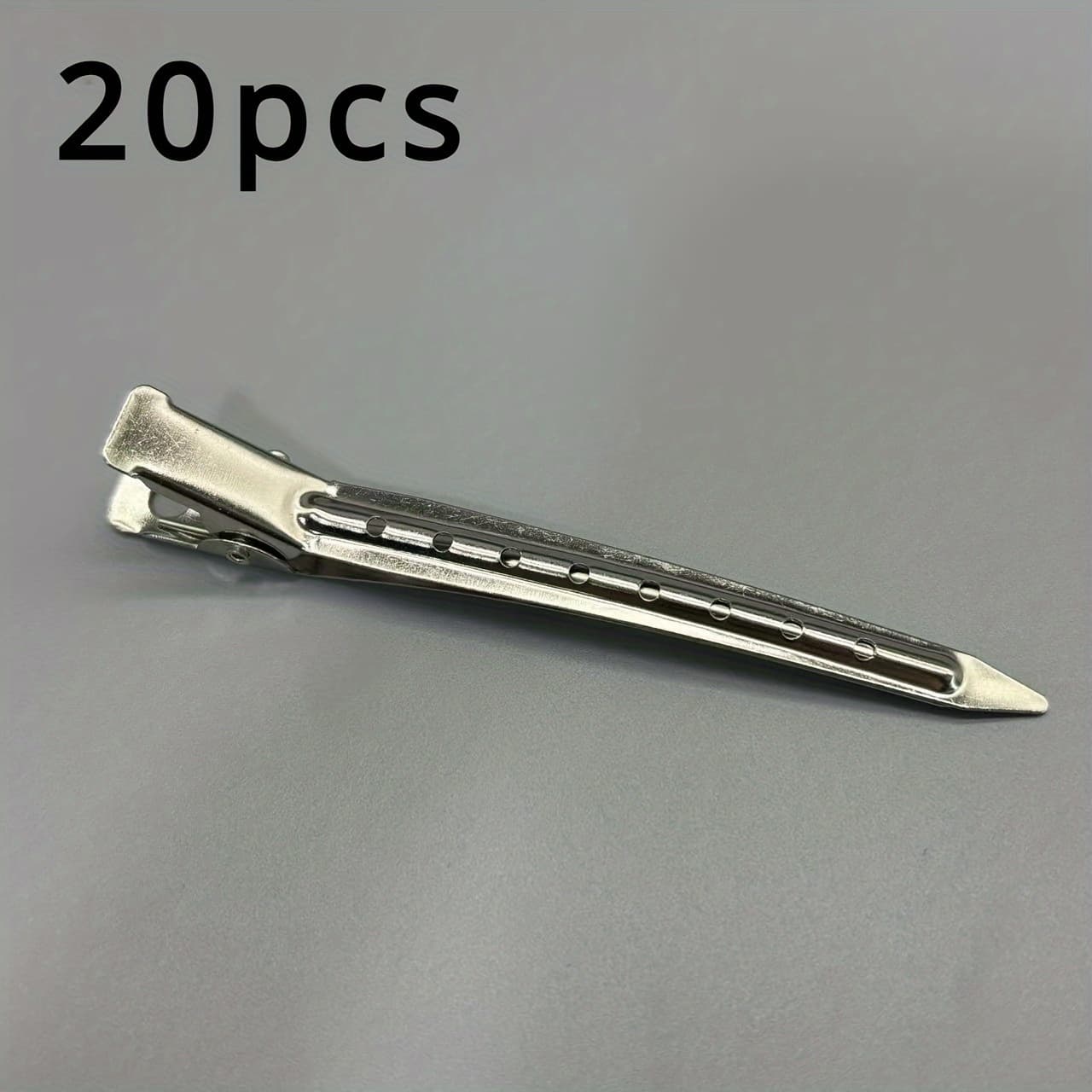 TEMU 20pcs Professional Hairstyling Clips - Durable Metal Steel Partition Clips, Suitable For Salon-grade Hairstyles And Styling, Non-slip Women's Clips