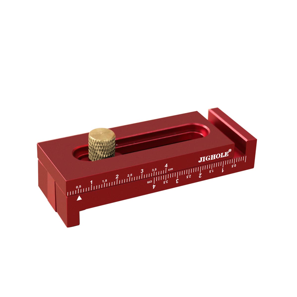 TEMU Table Saw Gauge, 5-40mm Woodworking Mortise And Tenon Tool Movable Measuring Block - Aluminum Line Sawtooth Ruler, Depth Measuring Ruler