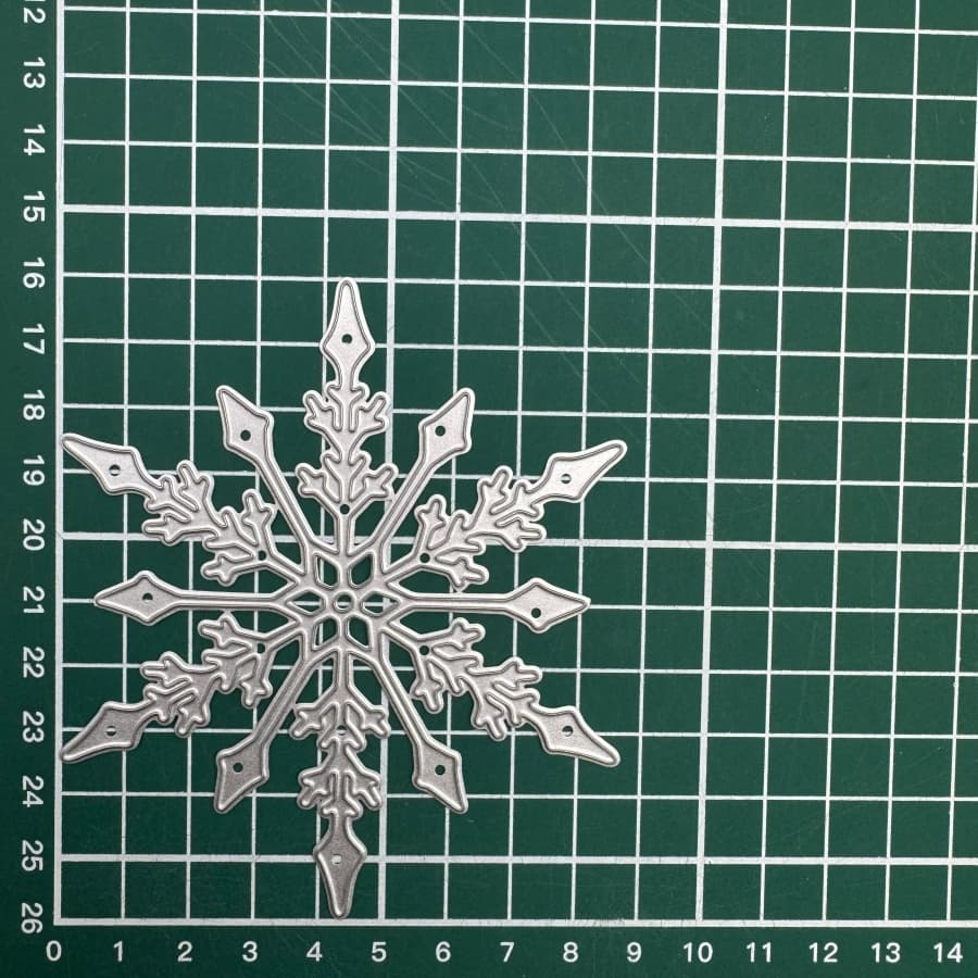 TEMU 2025 New Release Large Snowflake Metal Cutting Dies For Scrapbooking, Card Creation, Stencils, And Embossing Craft Decoration