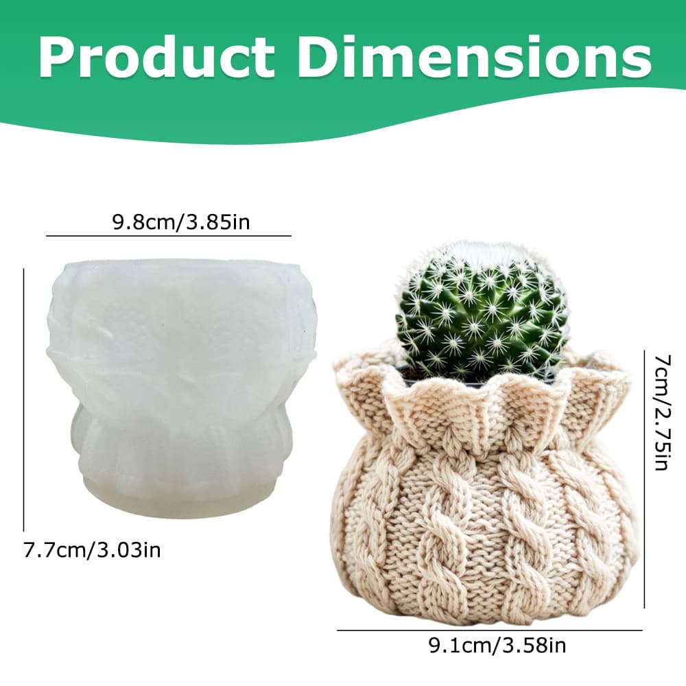TEMU New Sweater Jar Mold - Silicone Candle Mold, For Candle Diffusers, Succulent Planters, Makeup Organizer And Pen Holder, Reusable Craft Tool For Home Decor Enthusiasts