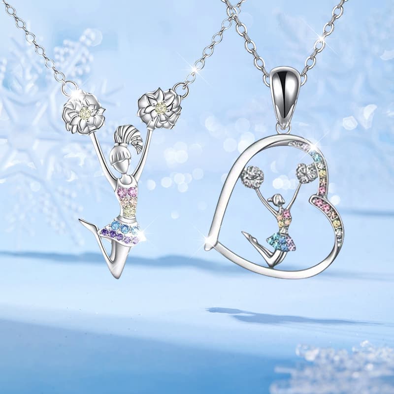 TEMU Set Of 2 Elegant And Stylish Necklaces, Perfect For Cheerleading Events, Commemorative Occasions, And Versatile Enough To Be Exquisite Gifts For Christmas And Birthdays