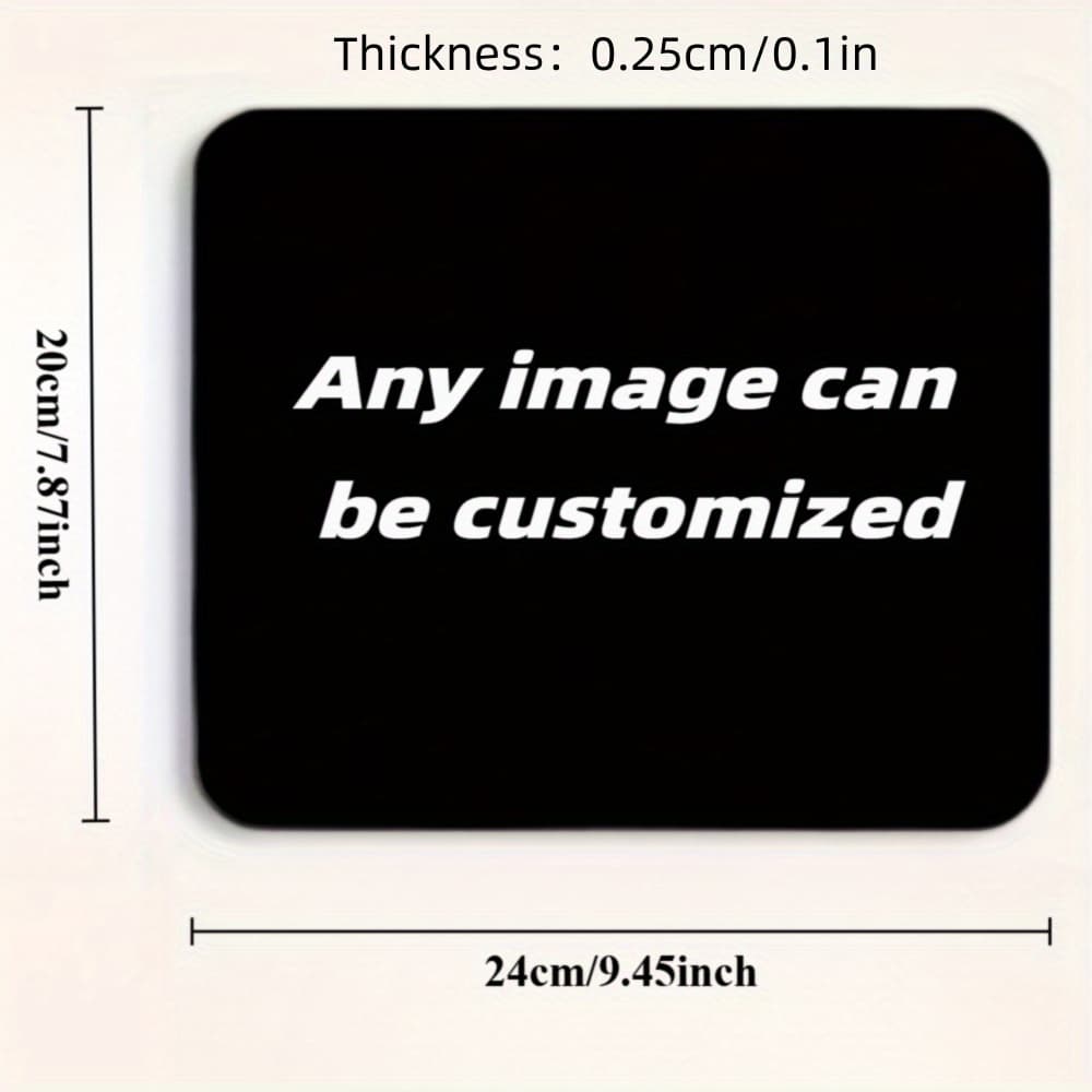 TEMU Custom Mouse Pad - Personalized Design, Non-slip And Heat-resistant Desk Mat For Office And Gaming, Rectangular Size Suitable For Coffee Cups And Keyboards, Professional Accessory, Ideal Gift For