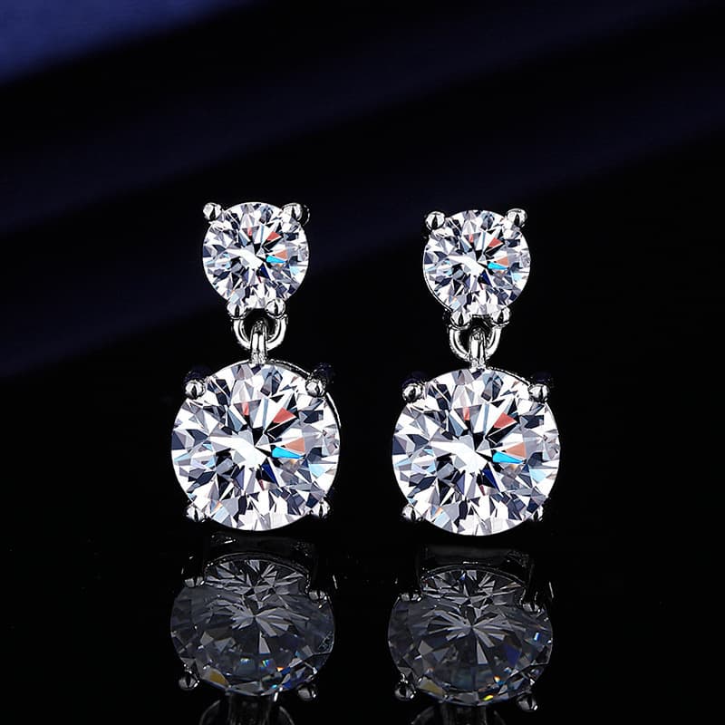 TEMU 5carats Moissanite Stud Earrings For Women, 925 Sterling Earrings, Fine Jewelry Gifts For Women Men, Christmas Gifts For Ladies Mother Father, Valentine's Day Gifts For Women Men