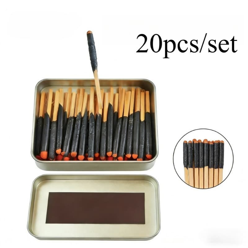TEMU 20-pack Portable Windproof & Waterproof Matches In Box. Essential Outdoor Camping Gear For Hiking, Forests, Survival, And Emergencies. In Wet Or . Perfect For Campfires, Stoves, And .