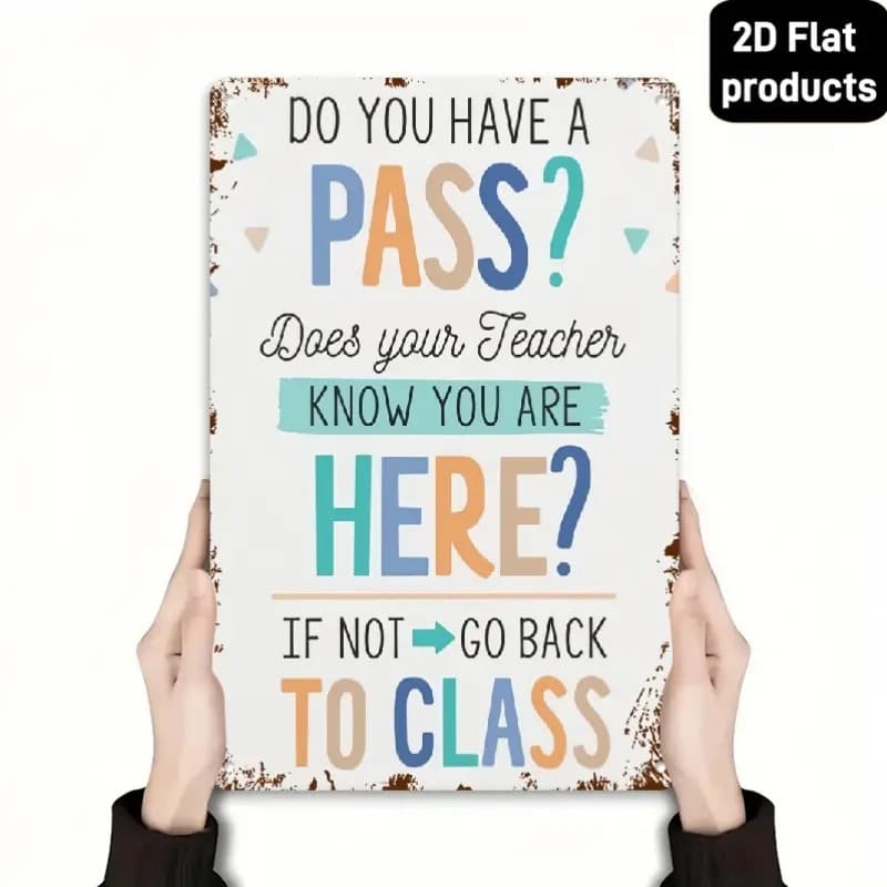 TEMU 2d Flat, [3d] 2d Flat, 2d Flat Decorative Sign Plaque- Do ? Nurse Clinic Sign For School Nurse Teacher Handout Metal Wall Art For School Office 12x8 Inches, 2d Flat