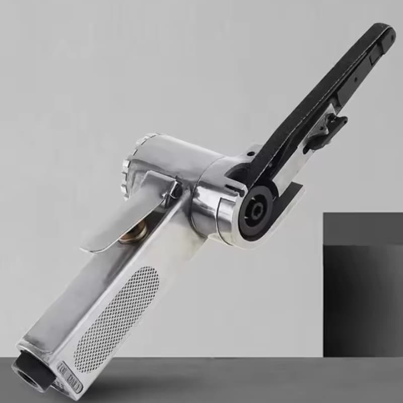 TEMU 3/8 Inch Pneumatic Belt Sander Air Sanding And Buffing Tools 10mm Air Angle Grinder Pneumatic Belt Sander