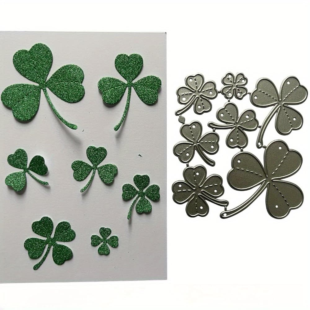 TEMU Green Leaves Metal Cutting Die Scrapbooking Photo Album Paper Crafting Card Making Decorative